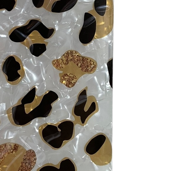 iPhone 13 Sparkle Leopard Cheetah  Pearly Design Silicone Protective Phone Case - Picture 3 of 5